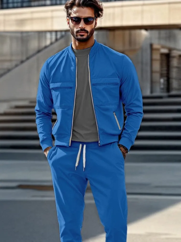 Casual Versatile Jacket Pants Set
