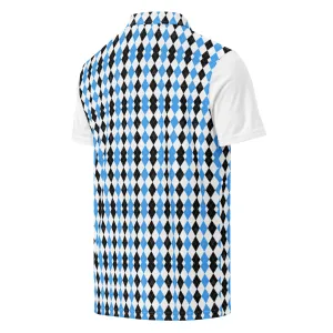 TM Men’s slim fit polo Blue Blk Diam